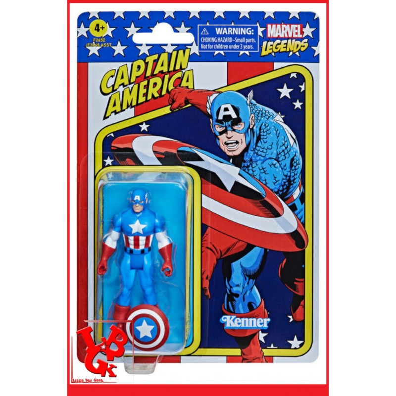 CAPTAIN AMERICA Marvel Legends Retro Action Figure 10Cm par Kenner little big geek 5010993842513 - LiBiGeek