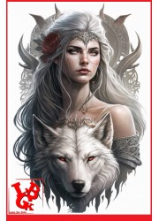 FANTASY Elfe Blond et Loup...