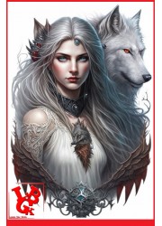 FANTASY Elfe Blond et Loup...