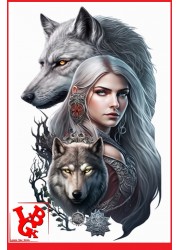 FANTASY Elfe Blond Loups...