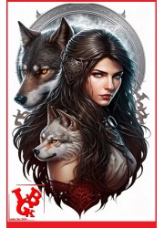 FANTASY Elfe Loups Bruns -...