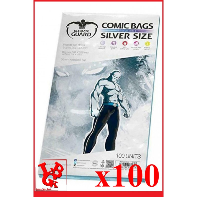 Protection Comics : Lot de 100 protections pour comics format SILVER Size REFERMABLE libigeek 4260250071618